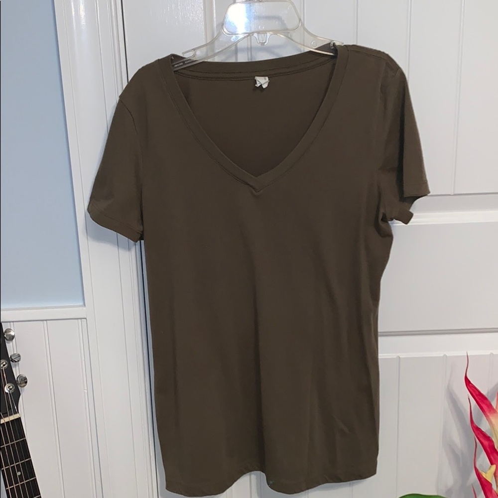 Olive V-Neck Tee